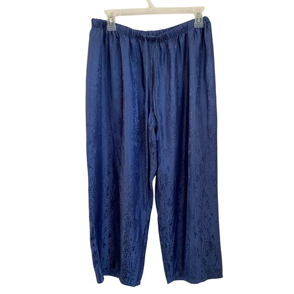 Natori Women's Blue Snake Print Drawstring Waist PJ Pants Size Large - Picture 1 of 10